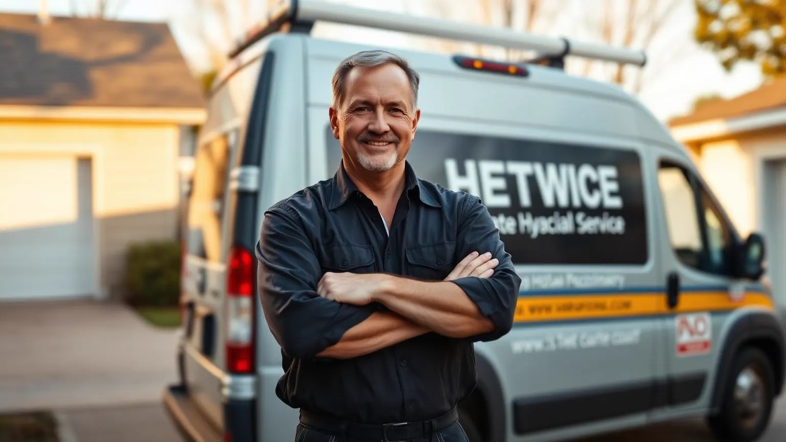 JC the HVAC Veteran standing in front of his service van